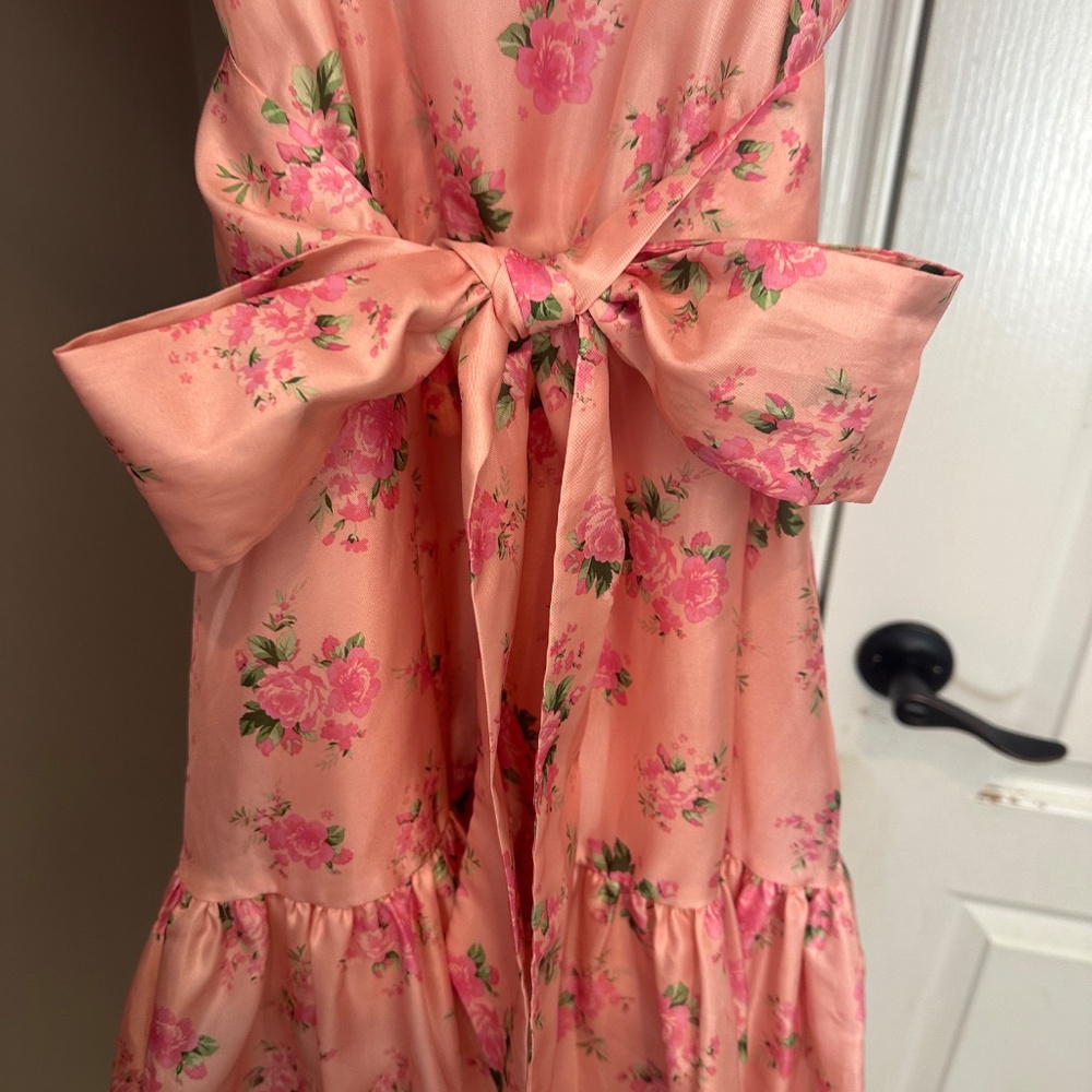 LoveShackFancy Target Cecile Puff Sleeve Dress Pink Melon - Picture 2 of 9
